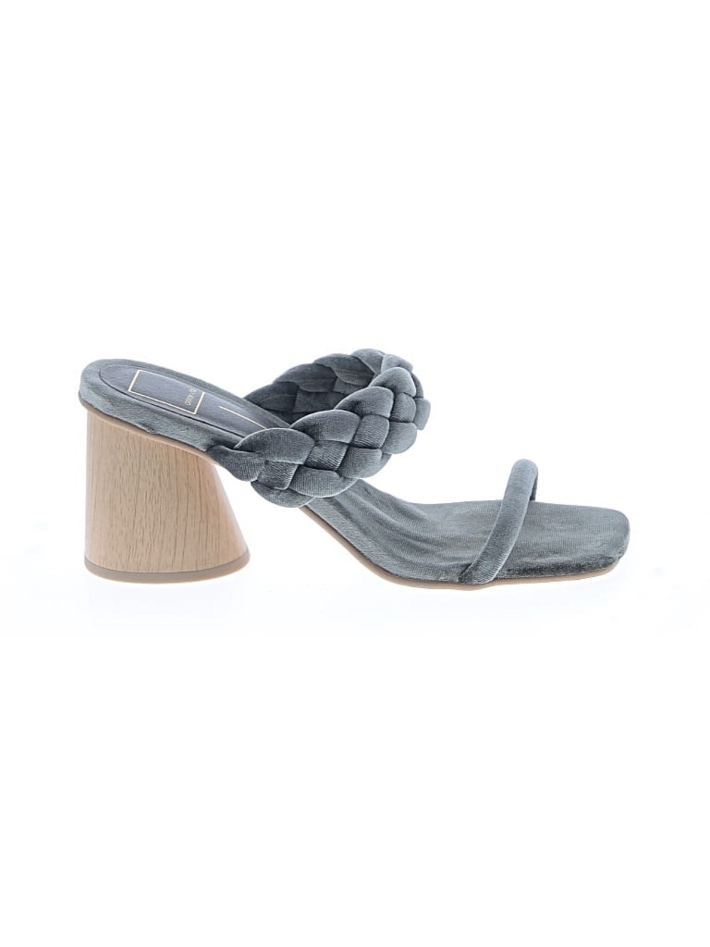 Dolce Vita Dusty Blue Braided Velvet Mule Heel